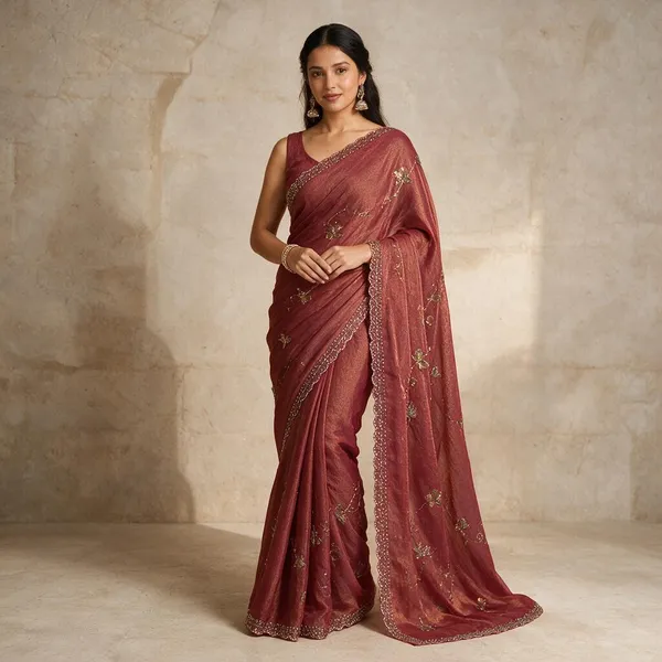 Maroon_Fox_Georgette_With_Hand_Work_Saree_For_Women