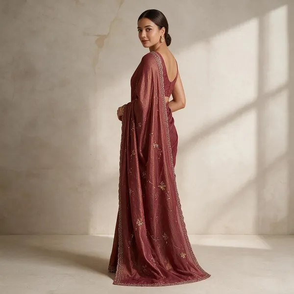 Maroon_Fox_Georgette_With_Hand_Work_Saree_For_Women