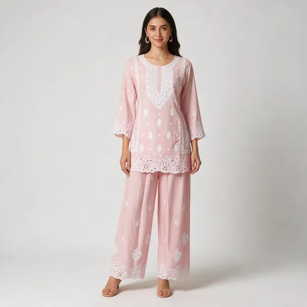 Pink_Cotton_Straight_Embroidered_Cord_Set_For_Women