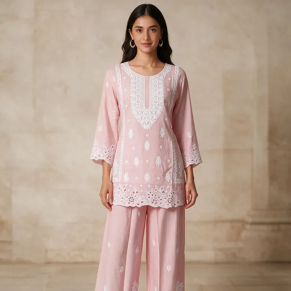 Pink_Cotton_Straight_Embroidered_Cord_Set_For_Women