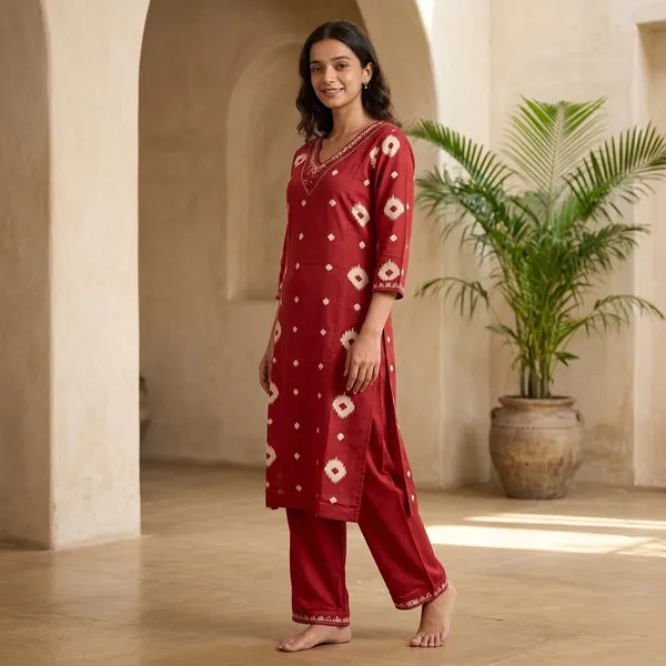 Red_Cotton_Straight_Fit_Printed_3_Piece_Salwar_Suit_For_Women