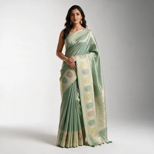 Green_Jacquard_Silk_Saree_For_Women