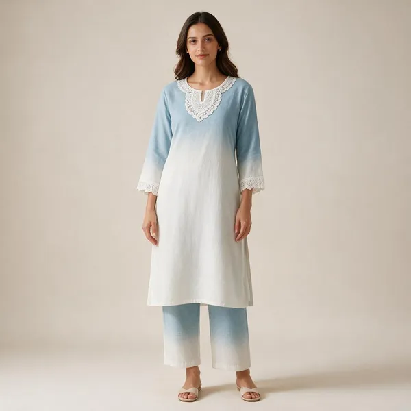 Blue_Khatu_Chinon_Lace_Embroidered_Straight_Coord_Set_For_Women