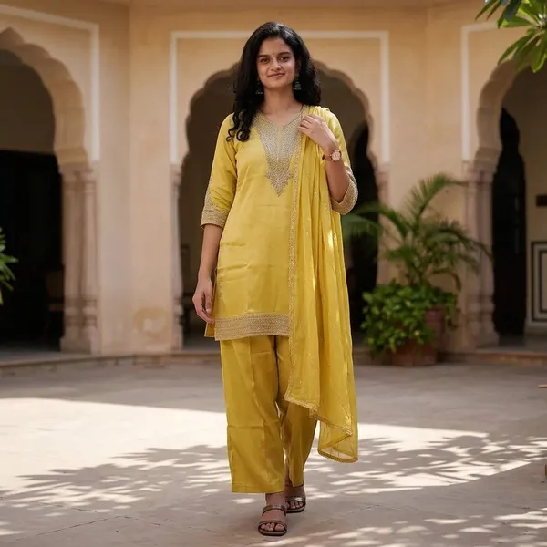 Yellow_Cotton_Straight_Embroidered_Salwar_Suit_Set_For_Women