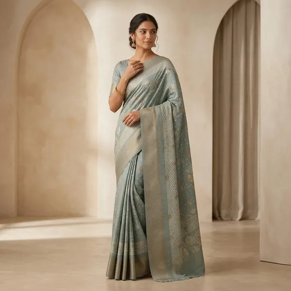Pastel_Green_Fancy_Kalamkari_Saree_For_Women