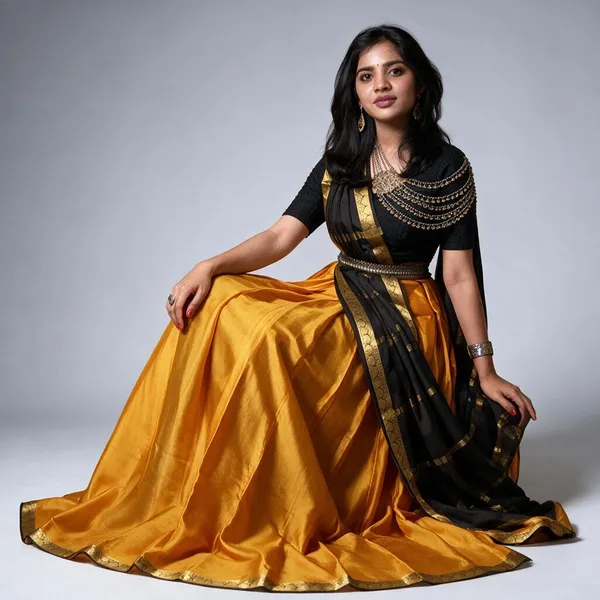 Black_Pure_Mysore_Silk/Crepe_60Gsm_Saree_For_Women