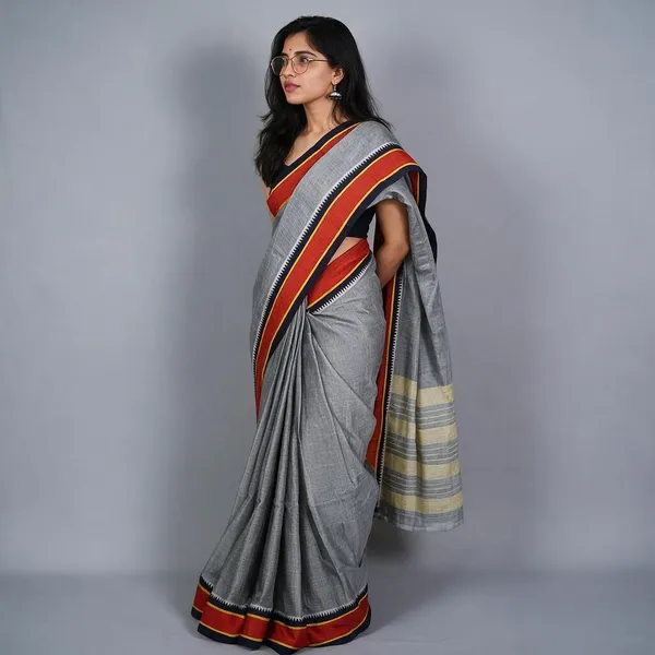 Grey_Handloom_Pure_Narayanpet_Cotton_Saree_For_Women