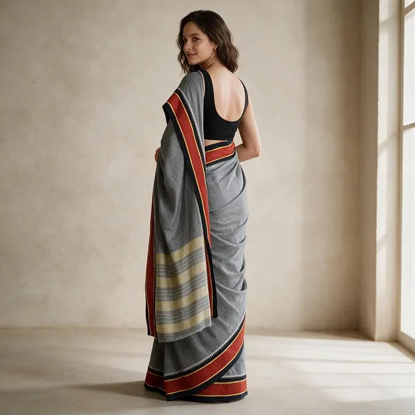 Grey_Handloom_Pure_Narayanpet_Cotton_Saree_For_Women