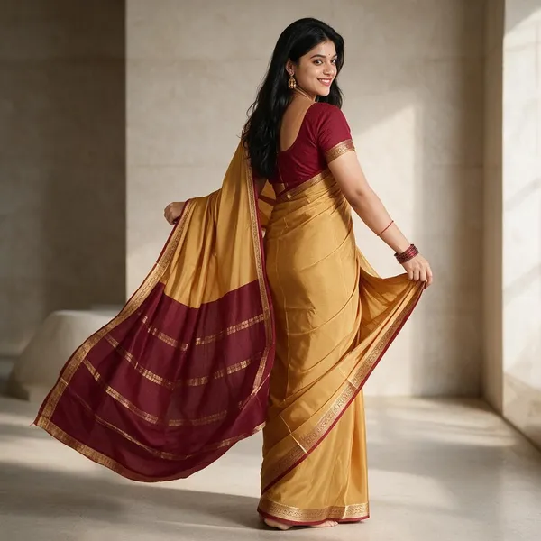 Gold_Pure_Mysore_Silk/Crepe_60Gsm_Saree_For_Women
