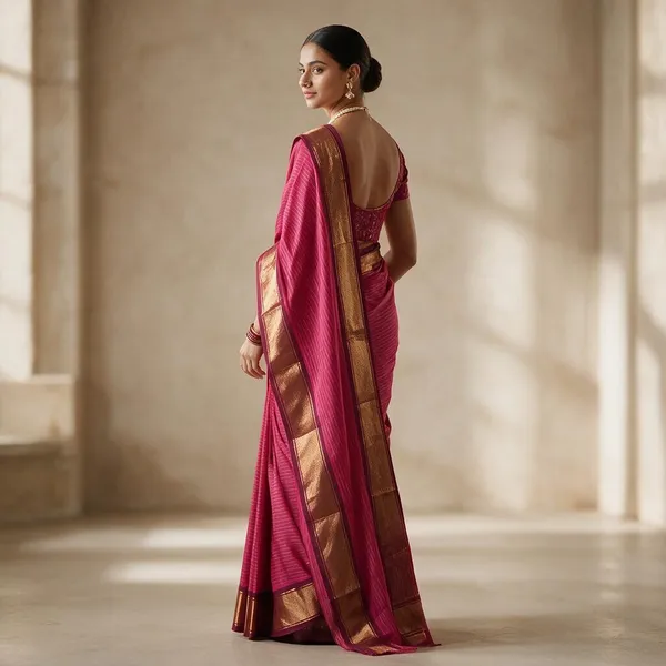 Pink_Handloom_Pre_Kanchi_Cotton_Saree_For_Women