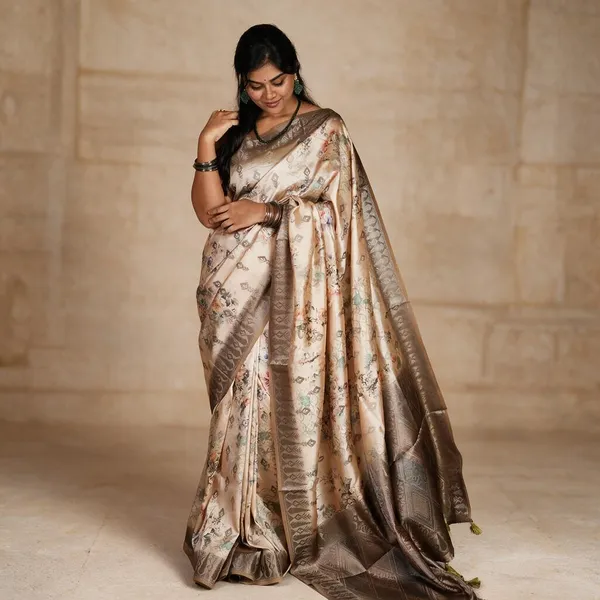 Gold_Fancy_Silk_Saree_For_Women