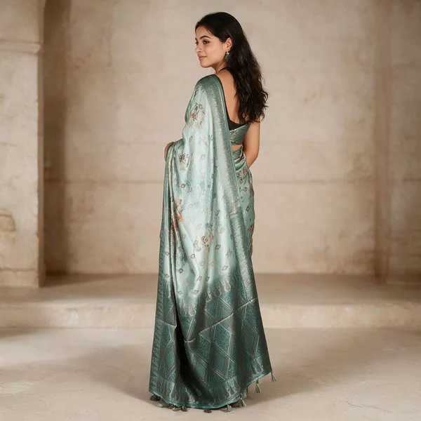 Pastel_Sea_Green_Fancy_Silk_Saree_For_Women
