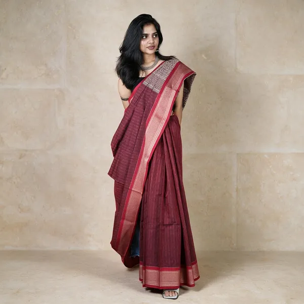 Red_Kadiyal_Cotton_Saree_For_Women