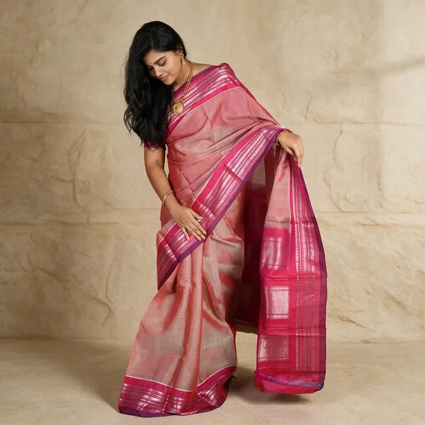 Pink_Handloom_Pure_Gadwal_Silk_Saree_For_Women