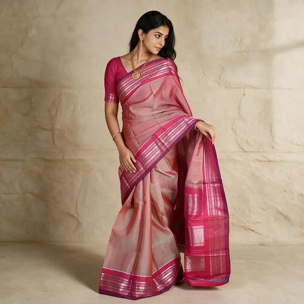 Pink_Handloom_Pure_Gadwal_Silk_Saree_For_Women