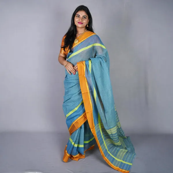 Blue_Handloom_Pure_Narayanpet_Cotton_Saree_For_Women