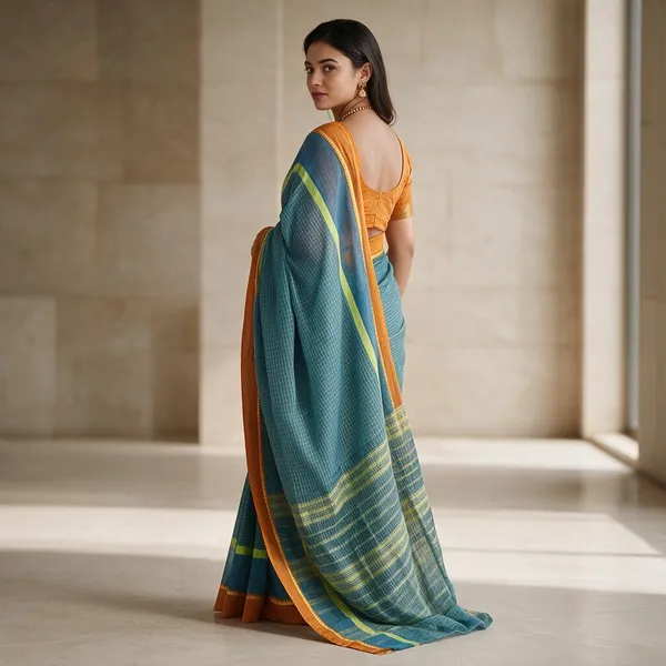 Blue_Handloom_Pure_Narayanpet_Cotton_Saree_For_Women