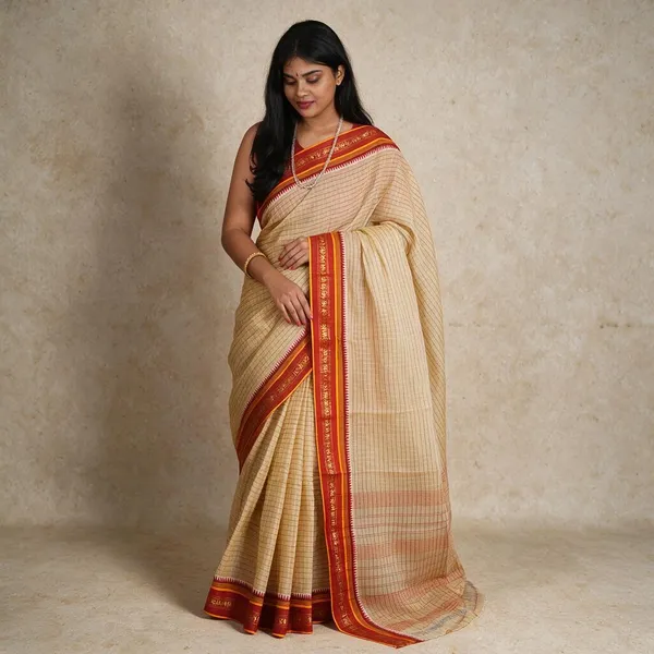 Gold_Handloom_Pure_Narayanpet_Cotton_Saree_For_Women