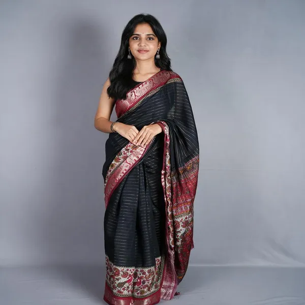 Black_Kalamkari_Saree_For_Women
