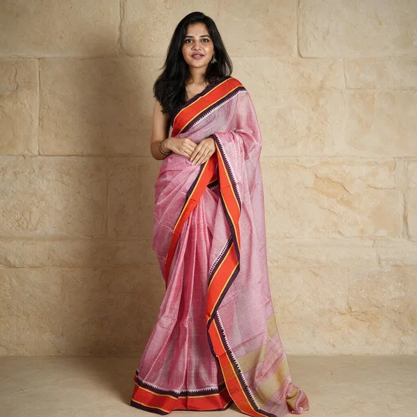 Pink_Handloom_Pure_Narayanpet_Cotton_Saree_For_Women