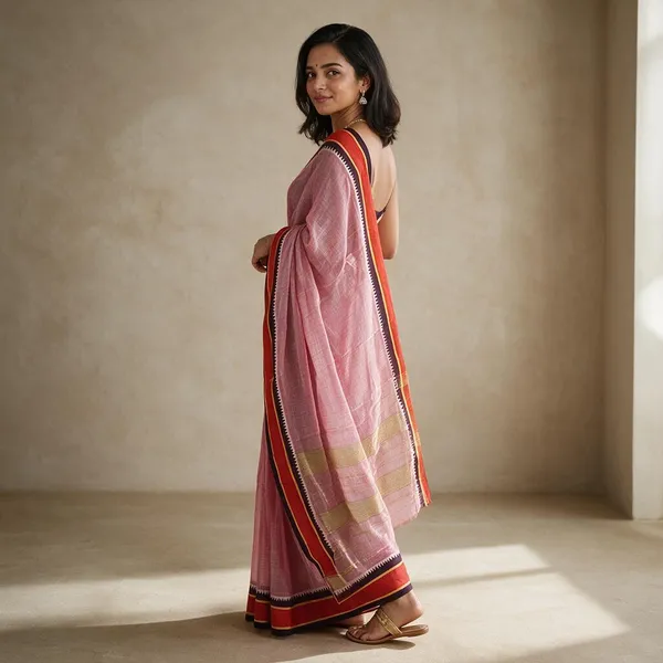 Pink_Handloom_Pure_Narayanpet_Cotton_Saree_For_Women