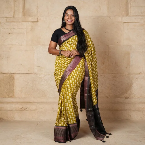 Multicolor_Mul_Chanderi_Saree_For_Women