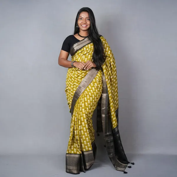 Multicolor_Mul_Chanderi_Saree_For_Women