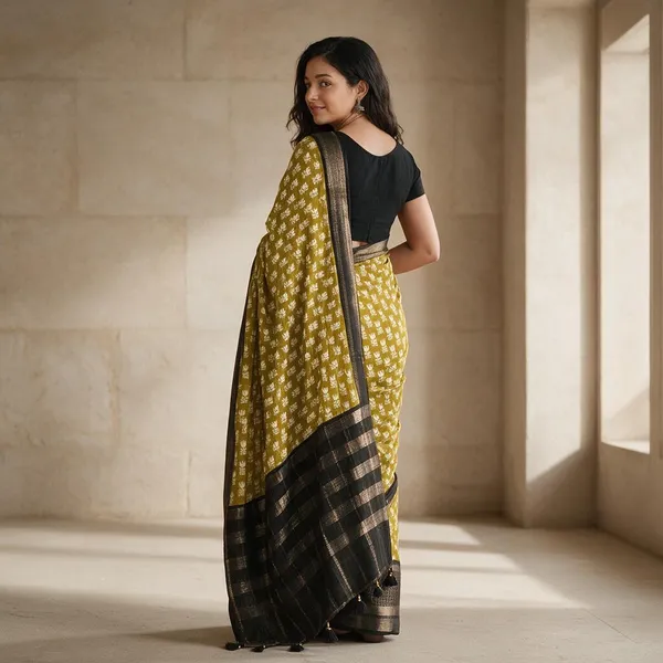 Multicolor_Mul_Chanderi_Saree_For_Women