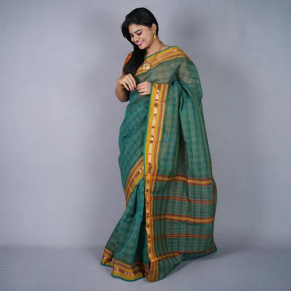 Green_Handloom_Narayanpet_Cotton_Saree_For_Women