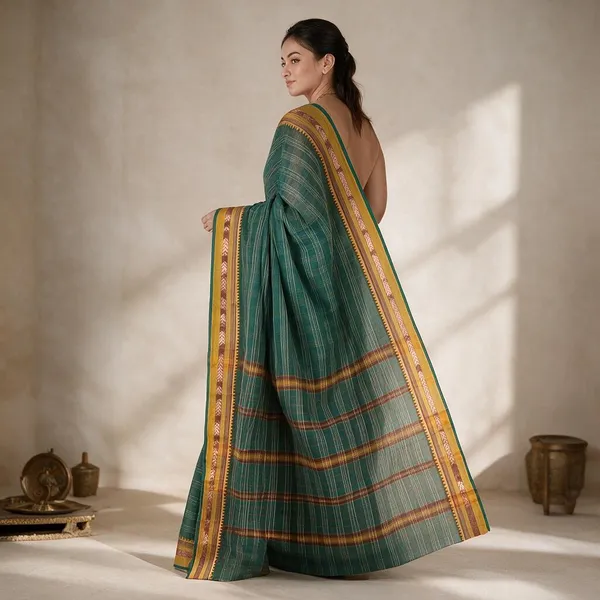 Green_Handloom_Narayanpet_Cotton_Saree_For_Women
