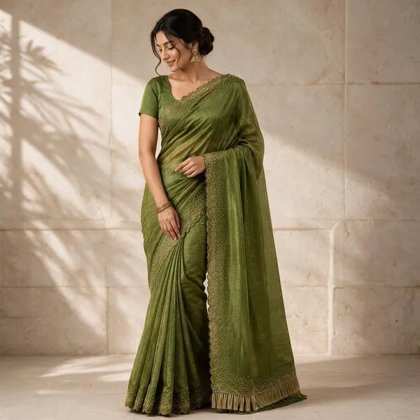 Green_Fox_Georgette_With_Hand_Work_Saree_For_Women