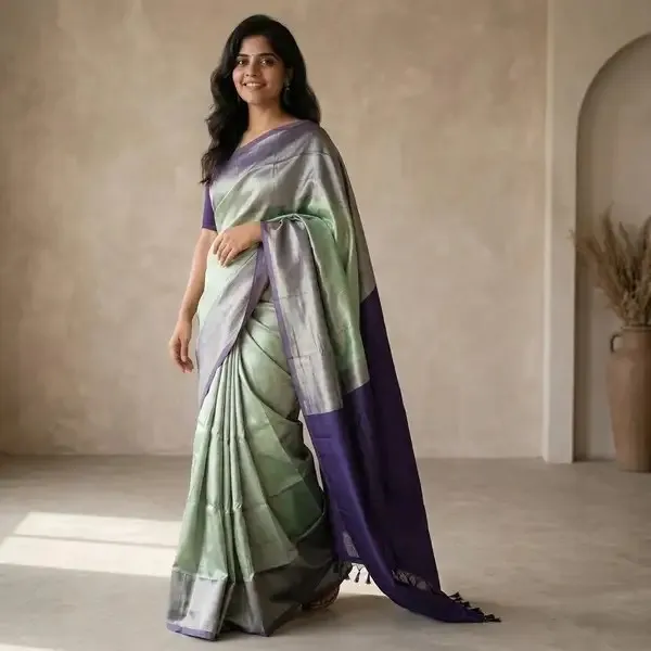 Green_Handloom_Mangalagiri_Pattu_-_Katari_Shaded_Saree_Saree_For_Women