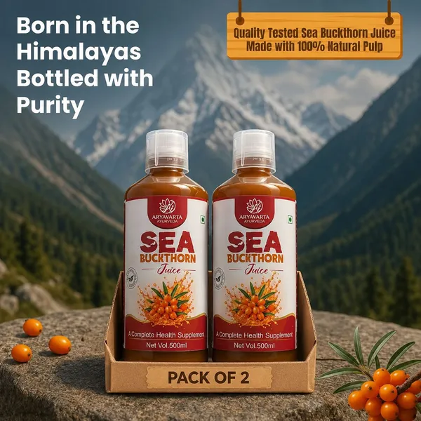 Aryavarta_Ayurveda_Sea_Buckthorn_Juice_|_Pack_of_2_|_2_×_500_ml_|_Total_1_L