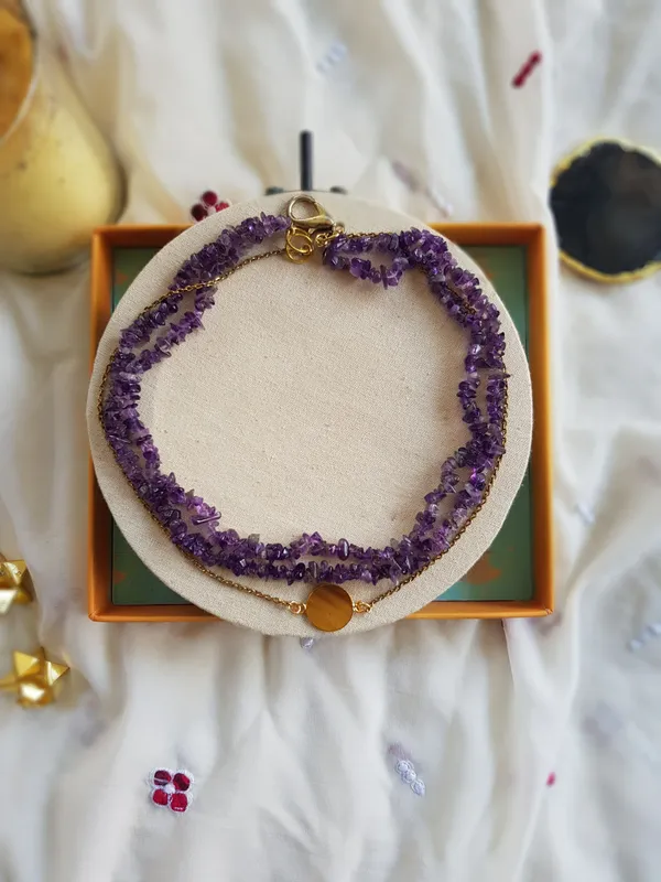 Minimal_Style_Coin_Layer_Neckpieces_Amethyst_Purple