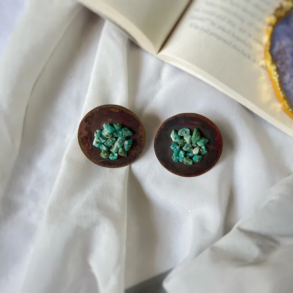 Rose_Plate_In_Fresh_Teal_Earrings