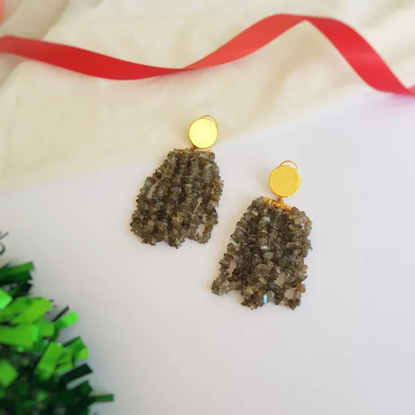 Glitter_Dangle_Long_Grey_Earrings