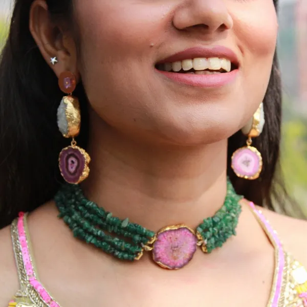 Green_And_Pink_Fusion_Style_Belt_Choker_Set