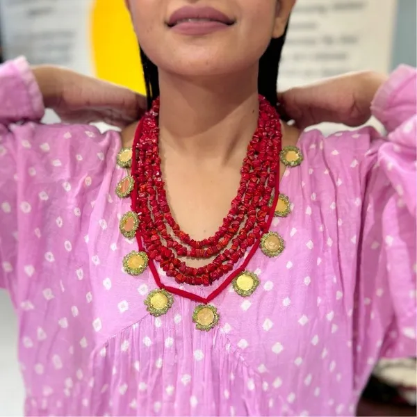 Dangle_Red_Long_Charmer_Statement_Necklace_Set_Red