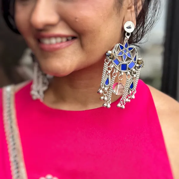 Lajja_Long_Blue_Earrings_Multicolor