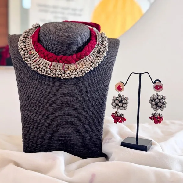 Grey_Leher_Jhumki_Set_Pink