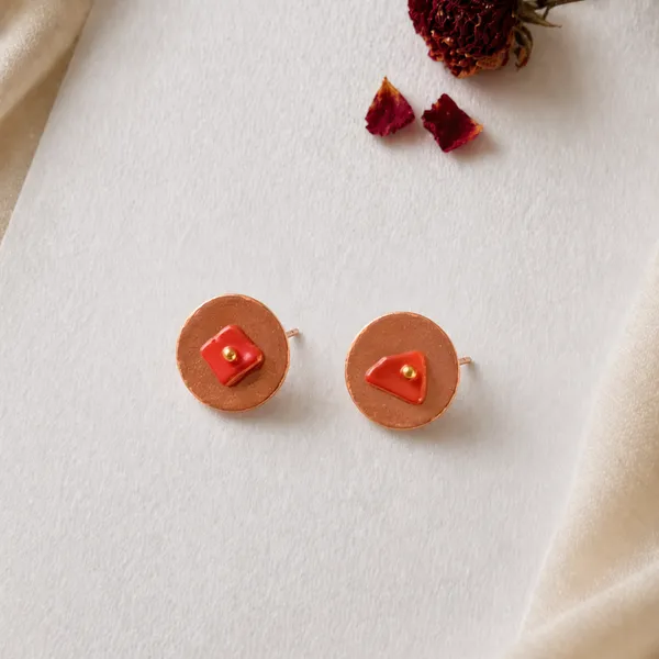 Atelier_Red_Fire_Disc_Studs_Red