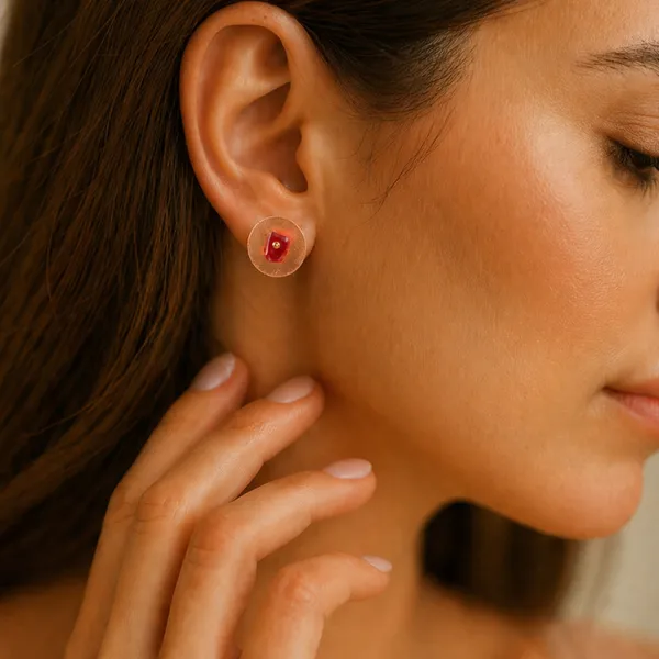 Atelier_Lux_Green_Disc_Studs_Red