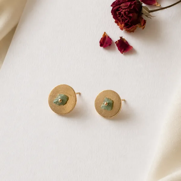 Lumi_Re_Blush_Green_Studs_Amazonite_Green