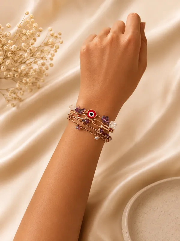 White_Peace_Layer_Evil_Eye_Bracelet_Red_Dot