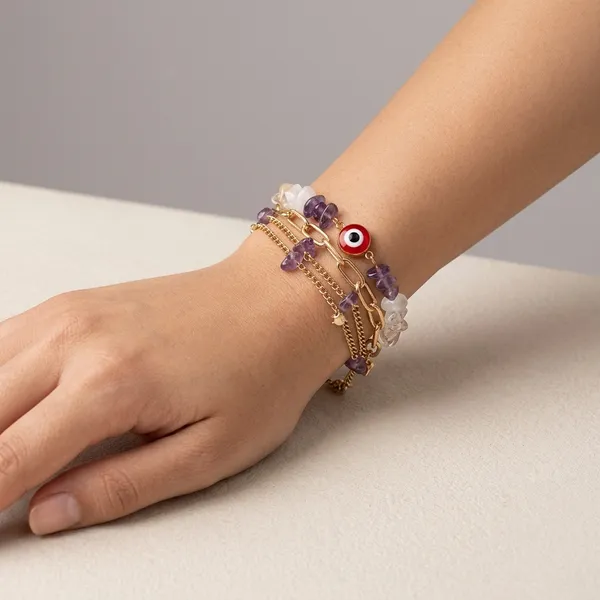 Layered_Gold_Chain_Evil_Eye_Bracelet_Red_Dot