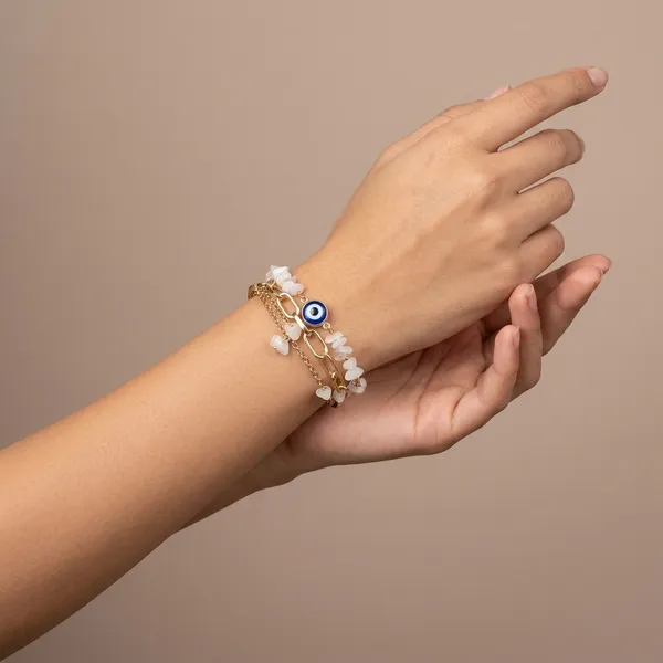 Layered_Gold_Chain_Evil_Eye_Bracelet_White