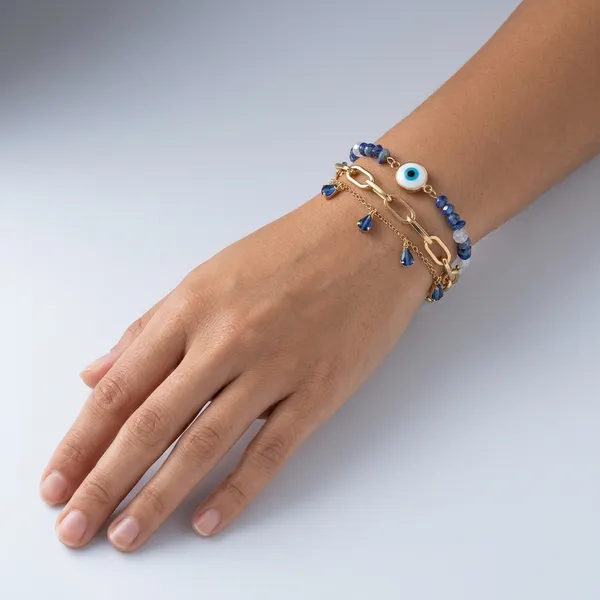 White_Peace_Layer_Evil_Eye_Bracelet_Signature_Blue