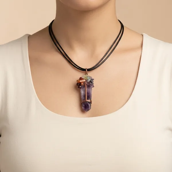 Tof_Bullet_Shape_Necklace_Amethyst