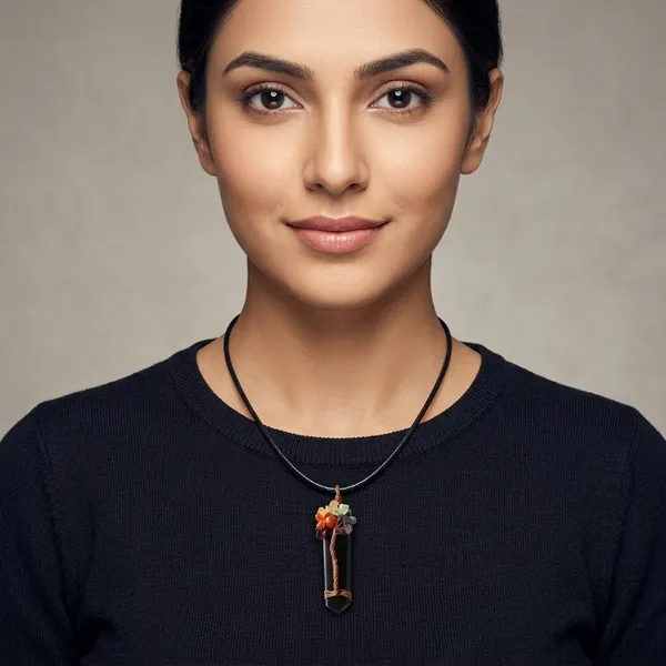 Tof_Bullet_Shape_Necklace_Black_Onyx