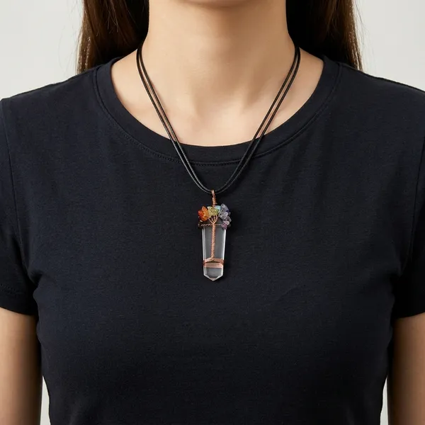 Tof_Bullet_Shape_Necklace_Clear_Quartz